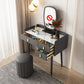 Mesa de maquillaje de 3 cajones Desk tocador de tocador de tocador sintético