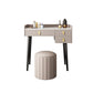 Mesa de maquillaje de 3 cajones Desk tocador de tocador de tocador sintético