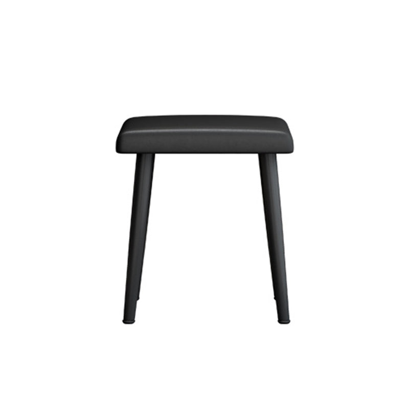 Conjunto de taburetes de tocador de metal de toadores de piedra contemporáneos con 2 cajones