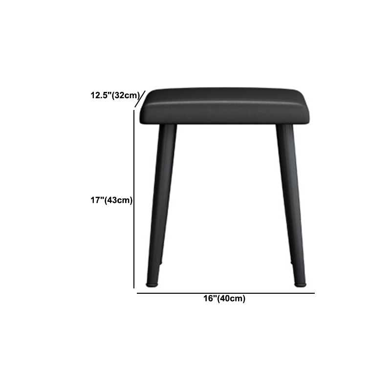 Conjunto de taburetes de tocador de metal de toadores de piedra contemporáneos con 2 cajones