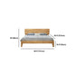 34.64" High Traditional Panel Bed with Storage Brown Rubberwood Bed