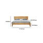 34.64" High Traditional Panel Bed with Storage Brown Rubberwood Bed
