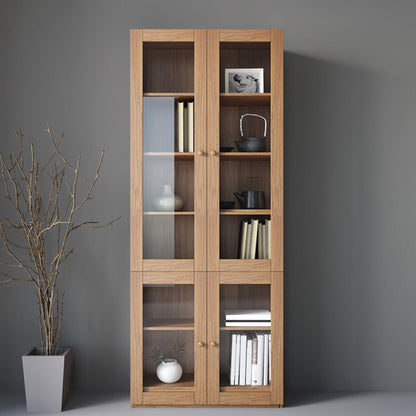 Mobile moderno armadio quadrato di accento con vetro