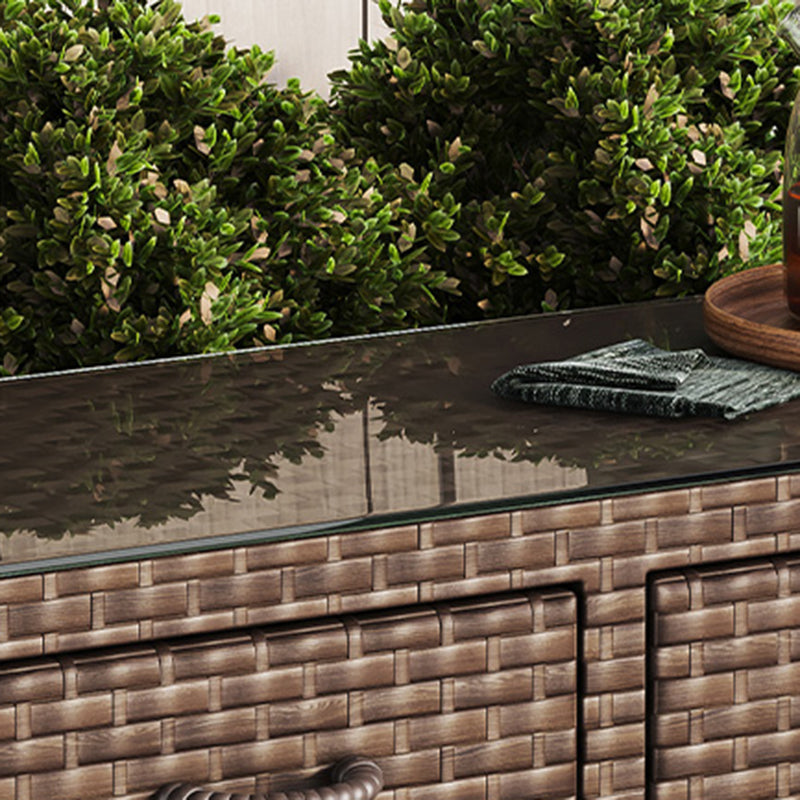 Modern & Contemporary Chest Square Storage Cabinet With Glass Top Clearhalo 'Cabinets & Chests' 'cabinets_chests' 'furn' 'furn_cabinets_chests' 'Furniture' 'Living Room Furniture' 6055204