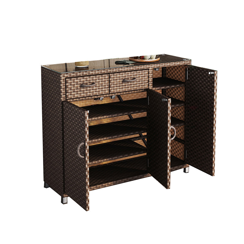 Modern & Contemporary Chest Square Storage Cabinet With Glass Top Clearhalo 'Cabinets & Chests' 'cabinets_chests' 'furn' 'furn_cabinets_chests' 'Furniture' 'Living Room Furniture' 6055207