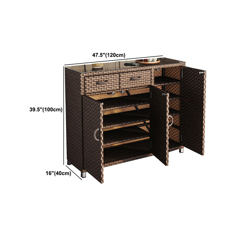 Modern & Contemporary Chest Square Storage Cabinet With Glass Top Clearhalo 'Cabinets & Chests' 'cabinets_chests' 'furn' 'furn_cabinets_chests' 'Furniture' 'Living Room Furniture' 6055212