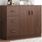 Modern Modern Side Cabinet Brown Accent Cabinet met deuren met deuren