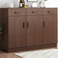 Modern Modern Side Cabinet Brown Accent Cabinet met deuren met deuren