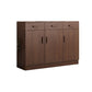Modern Modern Side Cabinet Brown Accent Cabinet met deuren met deuren