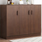 Modern Modern Side Cabinet Brown Accent Cabinet met deuren met deuren