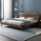 Mid-Century Modern Solid Wood Bed with Rectangular Headboard Bed Frame Queen Bed & Mattress Latex Clearhalo 'Bedroom Furniture' 'Beds' 'furn' 'furn_beds' 'Furniture' 6055291