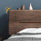 Mid-Century Modern Solid Wood Bed with Rectangular Headboard Bed Frame Clearhalo 'Bedroom Furniture' 'Beds' 'furn' 'furn_beds' 'Furniture' 6055295