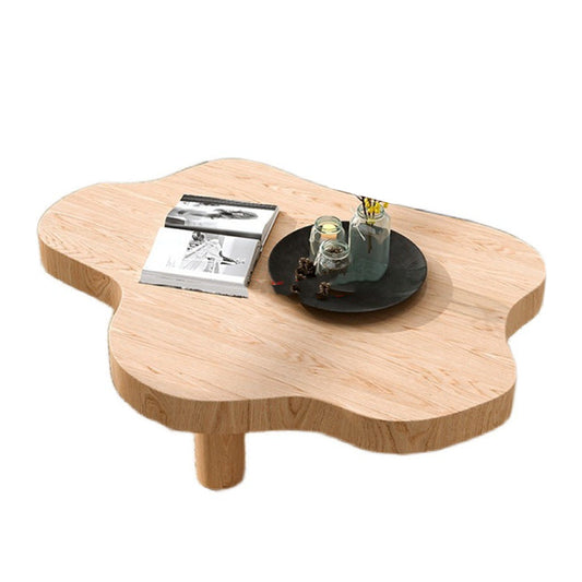 Tavolo da cocktail nordico 3 gambe in legno massiccio tavolino da caffè geometrico