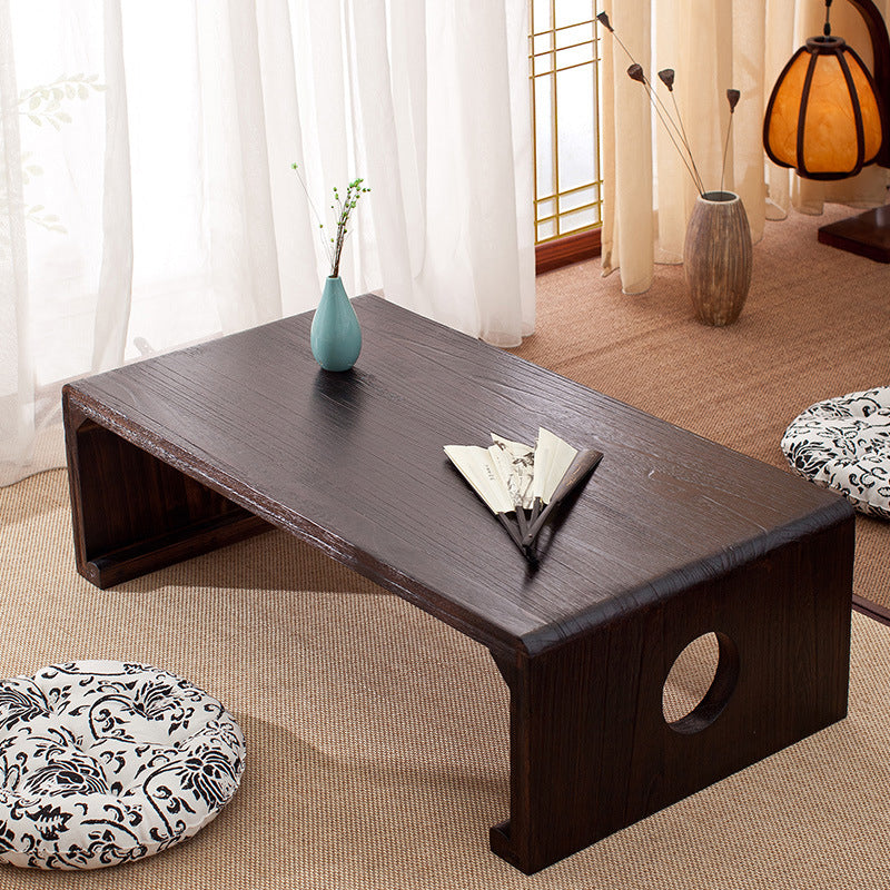 Nordic Cocktail Table Sled Solid Wood Rectangle Single Coffee Table
