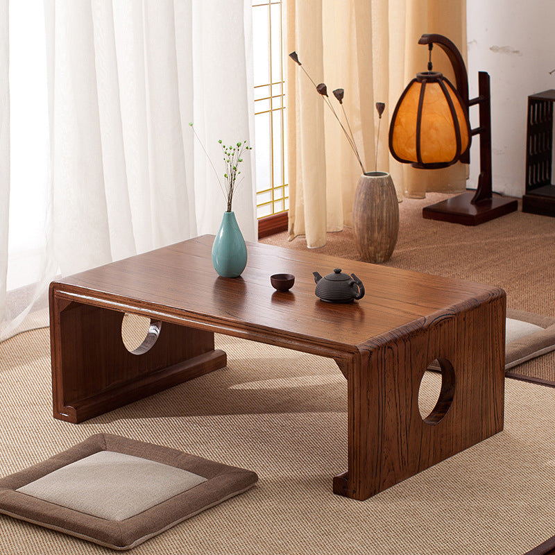 Nordic Cocktail Table Sled Solid Wood Rectangle Single Coffee Table