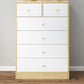 Contemporary Wooden Rectangle Accent Chest with Drawers Chest Natural White 6 Clearhalo 'Cabinets & Chests' 'cabinets_chests' 'furn' 'furn_cabinets_chests' 'Furniture' 'Living Room Furniture' 6055487