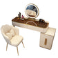 Glass Makeup Counter Bright White Vanity Tables with Storage Drawers, 15.74" Wide Clearhalo 'Bedroom Furniture' 'furn' 'furn_makeup_vanities' 'Furniture' 'Makeup Vanities' 'makeup_vanities' 6055500