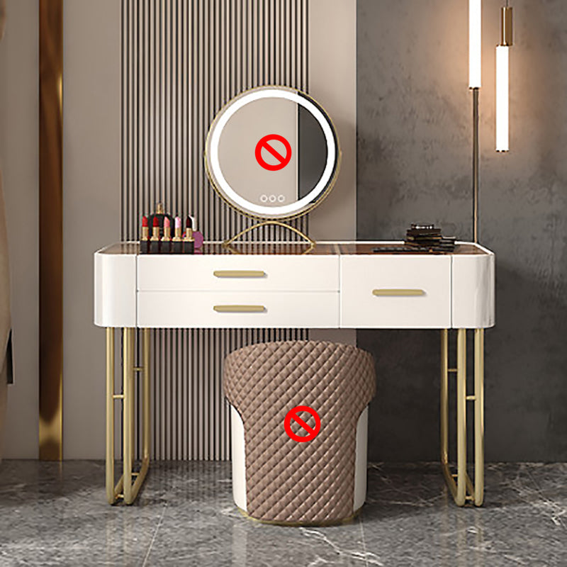 30.70 "High Makeup tocadoras de tocador Tablas de tocador blanco con cajón