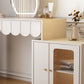 White Makeup Vanity Desk Modern Vanity Tables with Drawer, 29.52" High Clearhalo 'Bedroom Furniture' 'furn' 'furn_makeup_vanities' 'Furniture' 'Makeup Vanities' 'makeup_vanities' 6055566