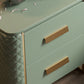 Green Makeup Vanity Desk 30.31" High Vanity Tables with 3 Drawer Clearhalo 'Bedroom Furniture' 'furn' 'furn_makeup_vanities' 'Furniture' 'Makeup Vanities' 'makeup_vanities' 6055589