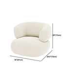 Contemporary White Microfiber 29.52" H Curved Tuxedo Arm Sofa