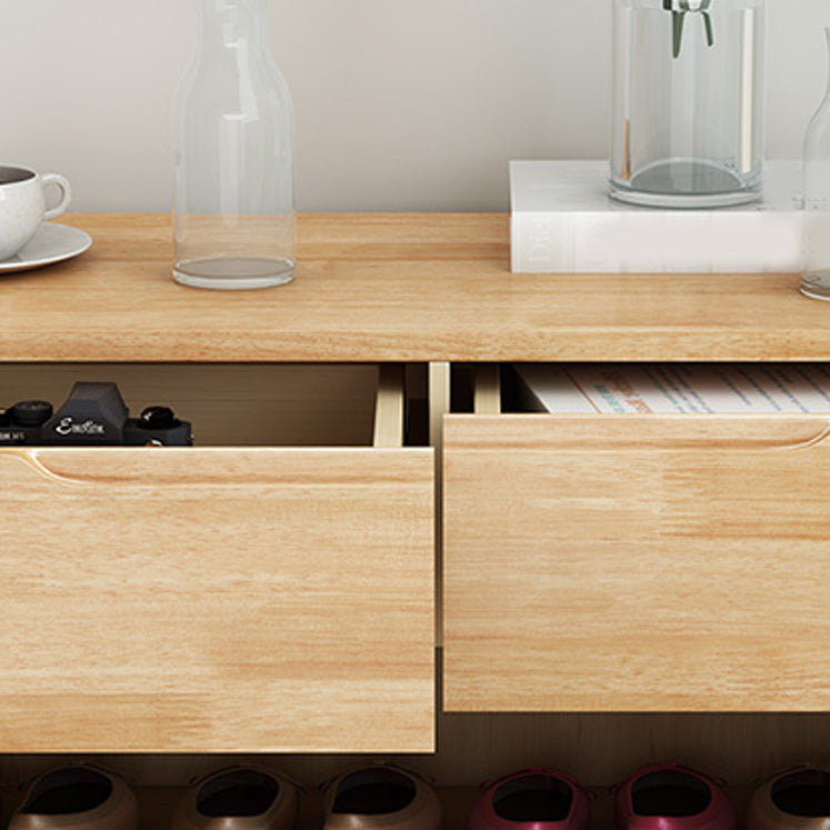 Contemporary Accent Cabinet Rubberwood Side Cabinet With Doors Clearhalo 'Cabinets & Chests' 'cabinets_chests' 'furn' 'furn_cabinets_chests' 'Furniture' 'Living Room Furniture' 6055612