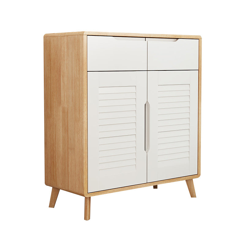 Contemporary Accent Cabinet Rubberwood Side Cabinet With Doors Clearhalo 'Cabinets & Chests' 'cabinets_chests' 'furn' 'furn_cabinets_chests' 'Furniture' 'Living Room Furniture' 6055617
