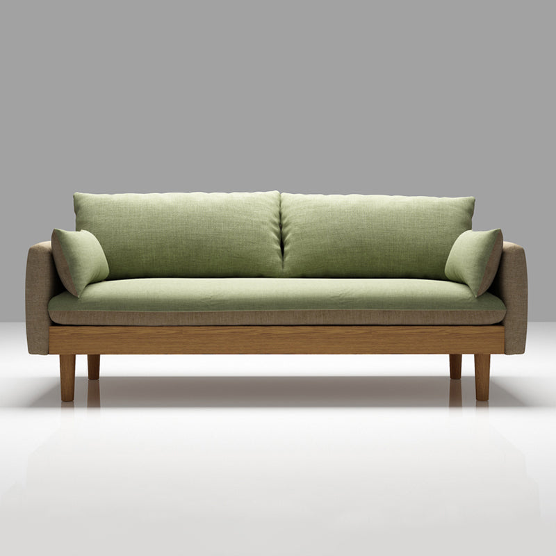 Contemporain 29.9 "H Coton Blend Square ARM SOFA pour l'appartement