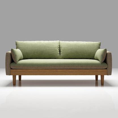 Contemporain 29.9 "H Coton Blend Square ARM SOFA pour l'appartement