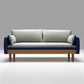 Contemporain 29.9 "H Coton Blend Square ARM SOFA pour l'appartement