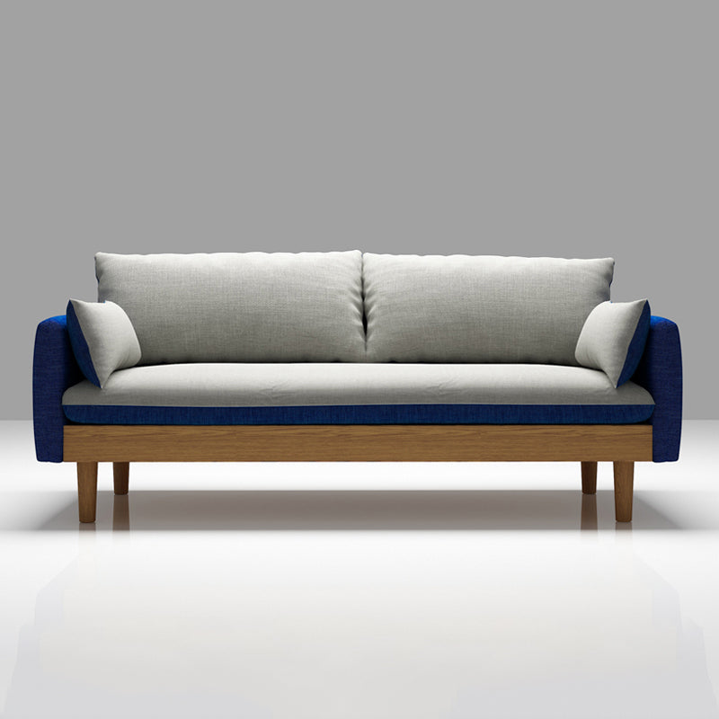 Contemporain 29.9 "H Coton Blend Square ARM SOFA pour l'appartement