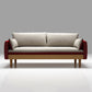 Contemporain 29.9 "H Coton Blend Square ARM SOFA pour l'appartement