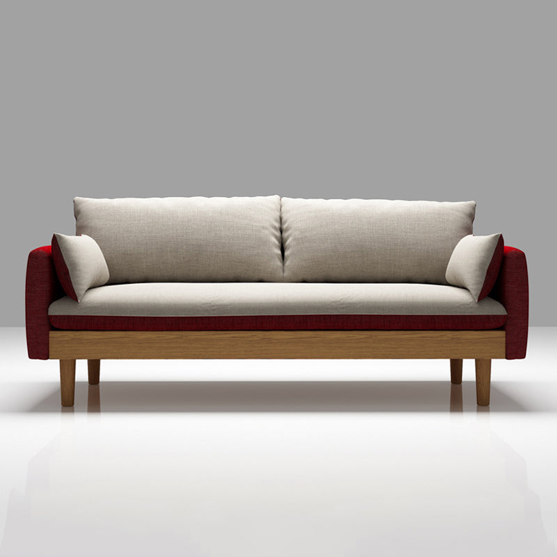 Contemporain 29.9 "H Coton Blend Square ARM SOFA pour l'appartement
