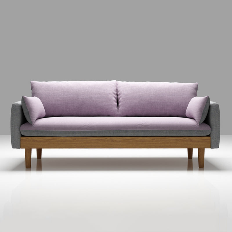 Contemporain 29.9 "H Coton Blend Square ARM SOFA pour l'appartement