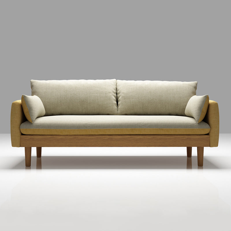 Contemporain 29.9 "H Coton Blend Square ARM SOFA pour l'appartement