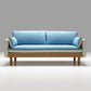 Contemporain 29.9 "H Coton Blend Square ARM SOFA pour l'appartement