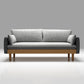 Contemporain 29.9 "H Coton Blend Square ARM SOFA pour l'appartement