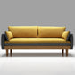 Contemporain 29.9 "H Coton Blend Square ARM SOFA pour l'appartement