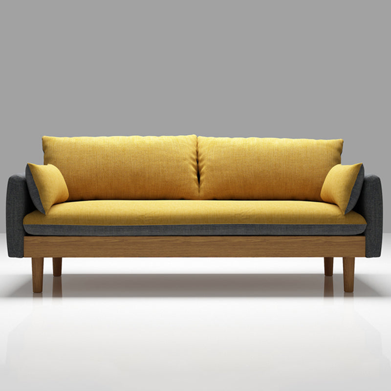 Contemporain 29.9 "H Coton Blend Square ARM SOFA pour l'appartement