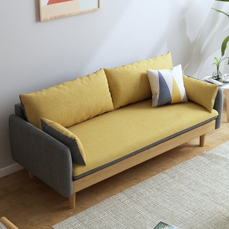 Contemporain 29.9 "H Coton Blend Square ARM SOFA pour l'appartement