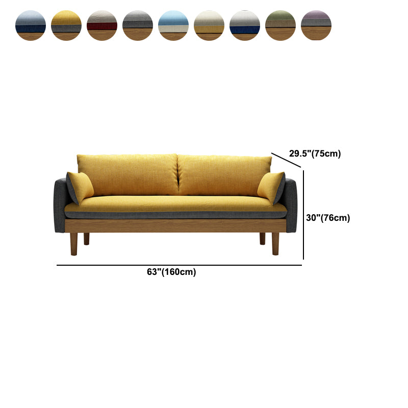 Contemporain 29.9 "H Coton Blend Square ARM SOFA pour l'appartement