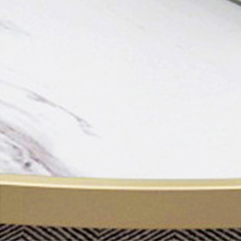 Metal Glam Fram Gold Base Coffee Table Stone Top Cocktail Table Clearhalo 'Coffee & Accent Tables' 'Coffee Tables' 'coffee_tables' 'furn' 'furn_coffee_tables' 'Furniture' 'Living Room Furniture' 6055717