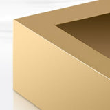 Metal Glam Fram Gold Base Coffee Table Stone Top Cocktail Table