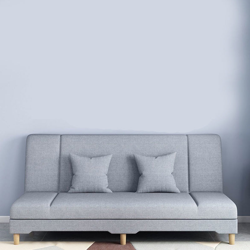 31.5 "Hコンテンポラリーコットンブレンドアームレスコンバーチブルスリーパーソファ2枕付き