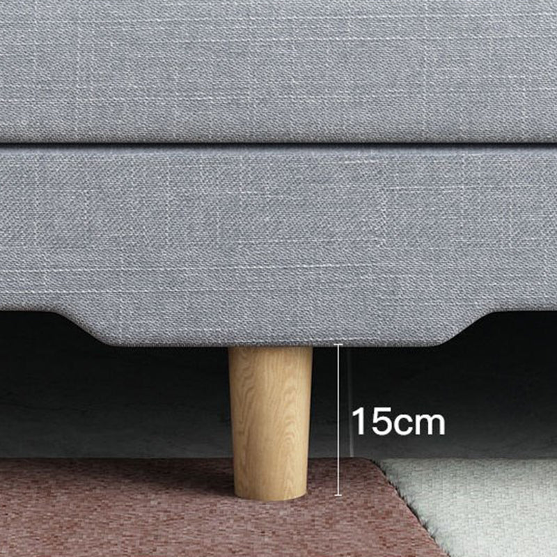 31.5 "Hコンテンポラリーコットンブレンドアームレスコンバーチブルスリーパーソファ2枕付き