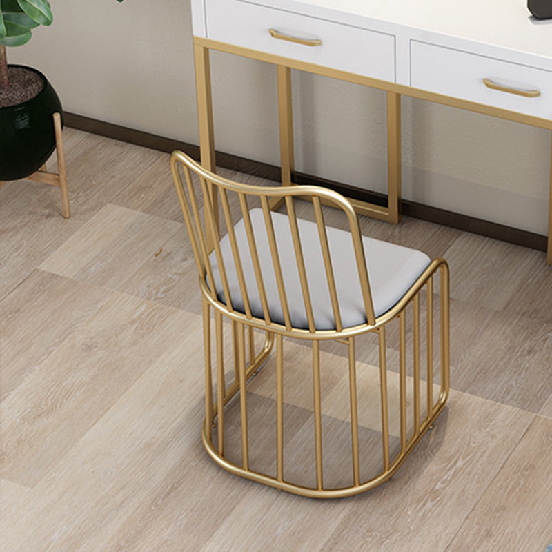 Contador de maquillaje blanco brillante 15.74 "Tablas de tocador de ancho con cajones de almacenamiento