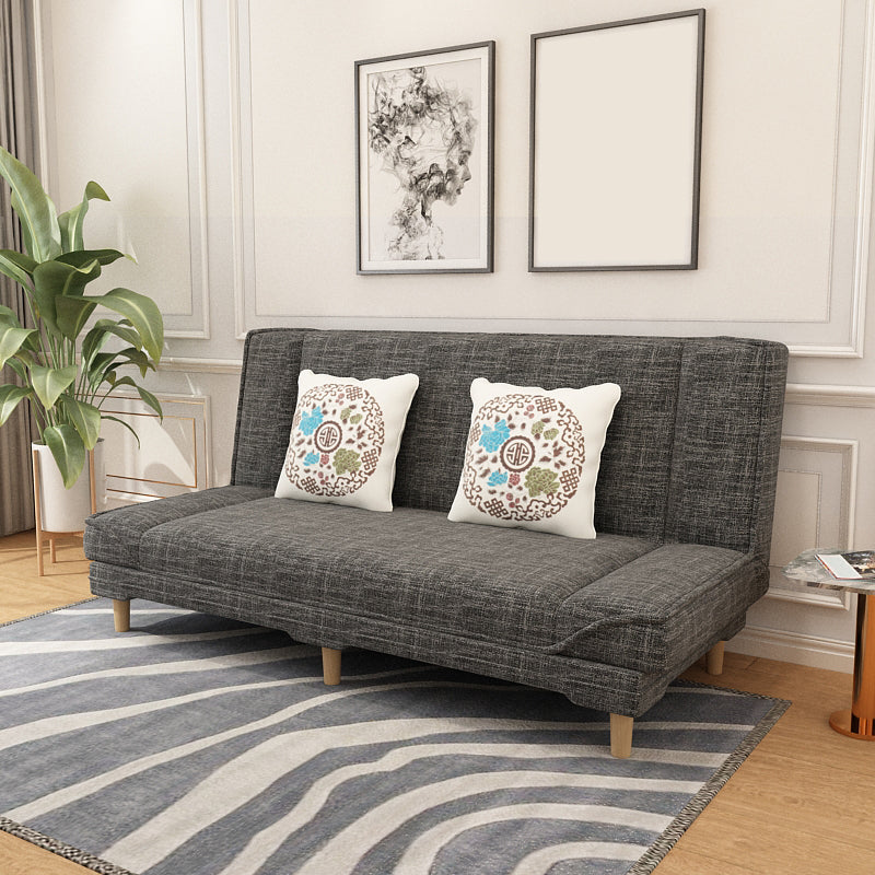 Sofá de durmiente convertible sin brazo de lino de 31.5 "H Contemporáneo