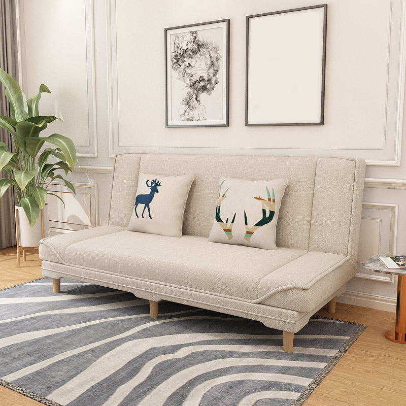 Sofá de durmiente convertible sin brazo de lino de 31.5 "H Contemporáneo