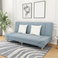 31.5 " H Contemporary Linen Armless Convertible Sleeper Sofa Light Blue Clearhalo 'furn' 'furn_sofas' 'Furniture' 'Living Room Furniture' 'Sofa' 'sofas' 6055811
