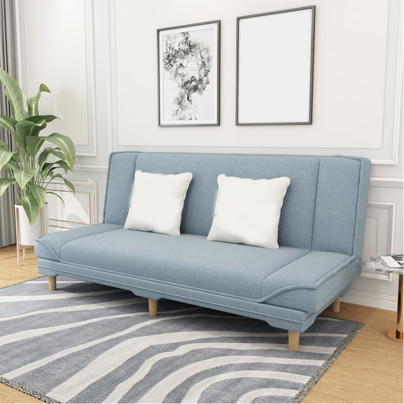 Sofá de durmiente convertible sin brazo de lino de 31.5 "H Contemporáneo